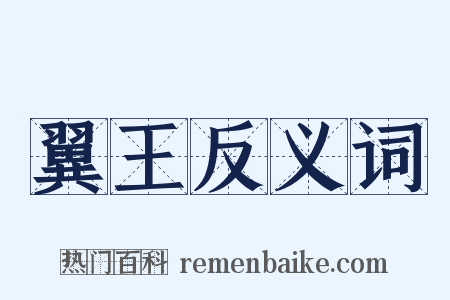 翼王反义词是什么意思的图片